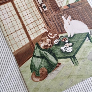 Kyoto restaurant illustration A4 image 3