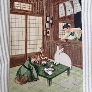 Kyoto restaurant illustration A4 image 6