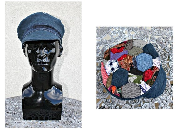 patchwork newsboy cap