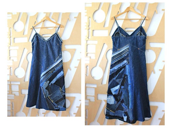 boho denim dress