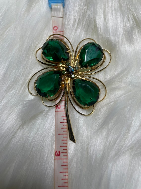 Albert Weiss Jewelry Vintage Emerald Green Four L… - image 5