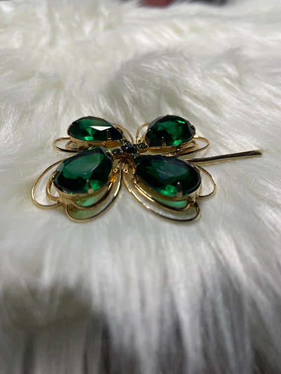 Albert Weiss Jewelry Vintage Emerald Green Four L… - image 8