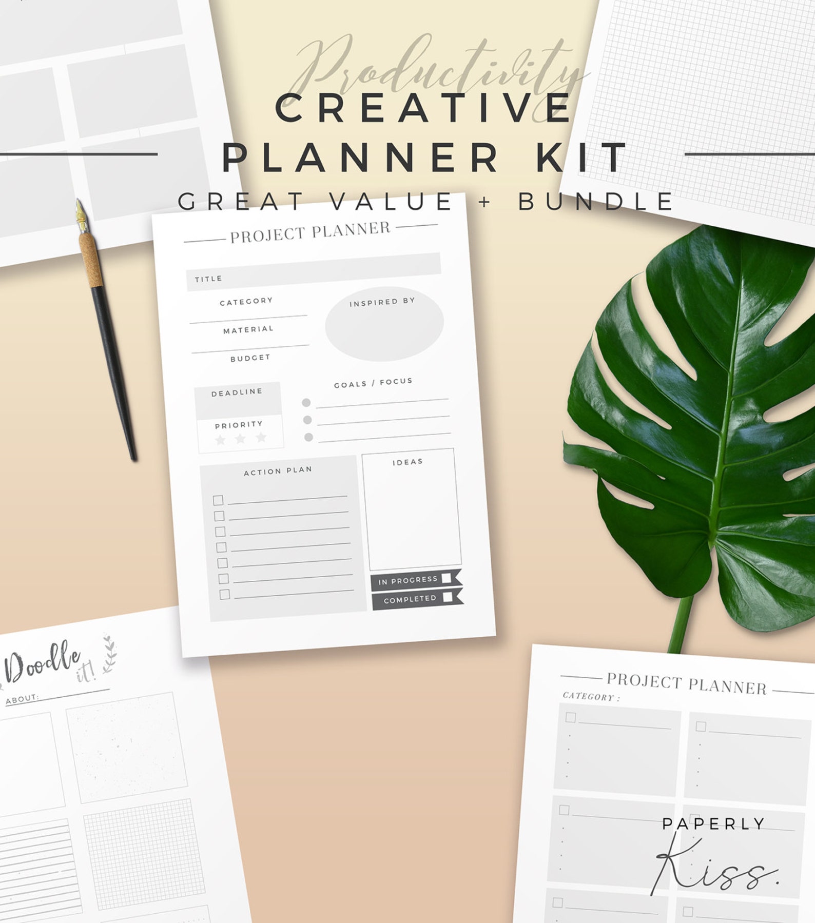 Creative Planner Bundle Printable Planner Inserts | Etsy