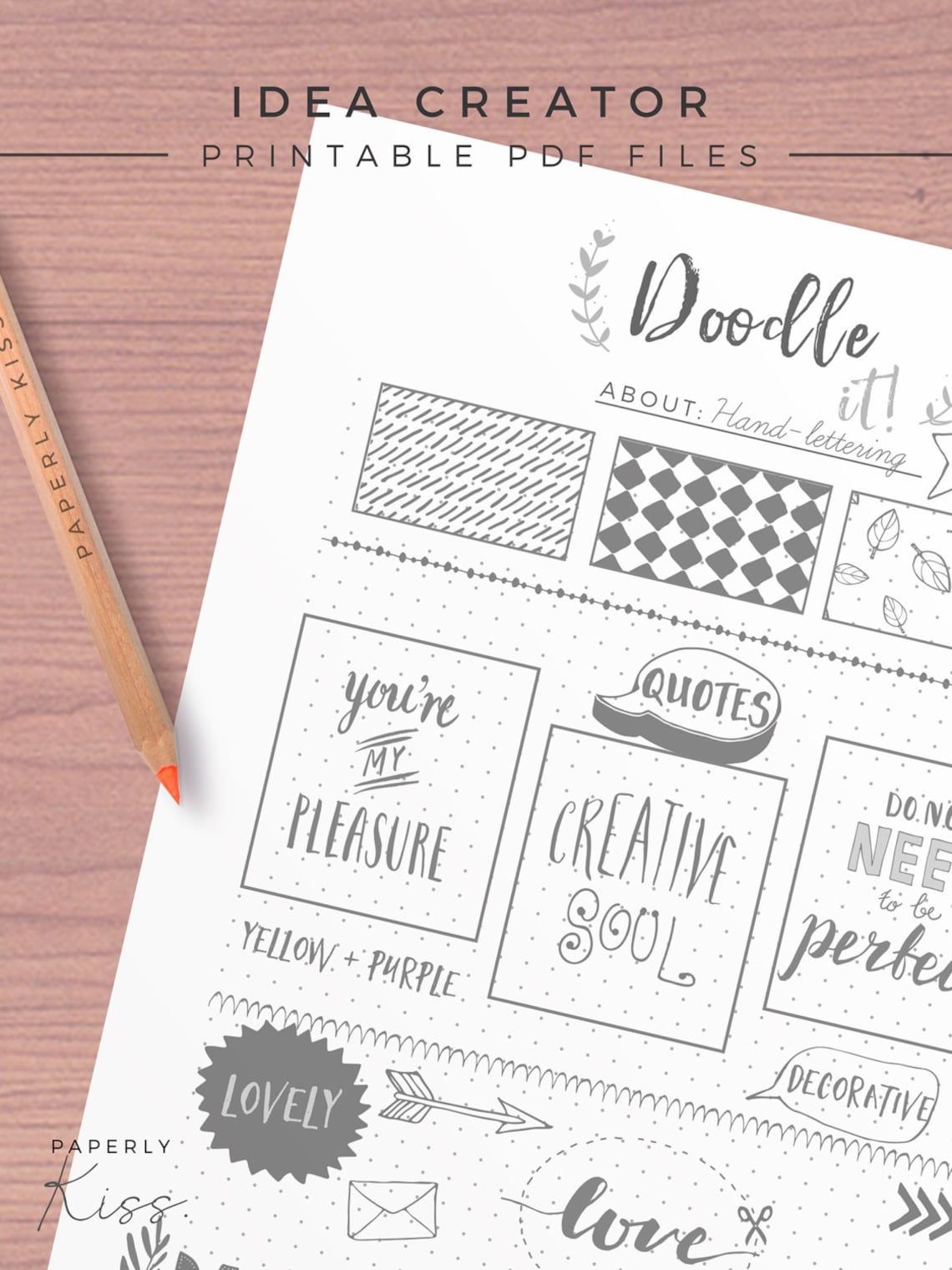 Idea Planner, Printable Planner Inserts, Productivity Organizer ...