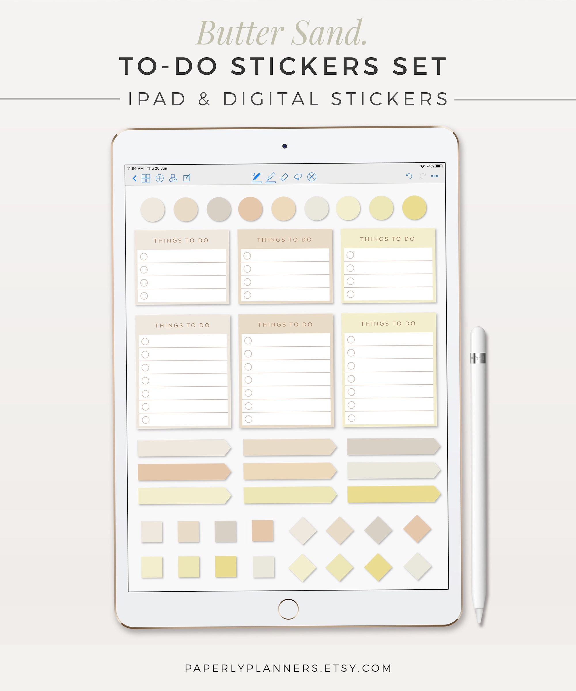 To-Do Digital Stickers BUTTERSAND Goodnotes Edition Neutral - Etsy  Österreich