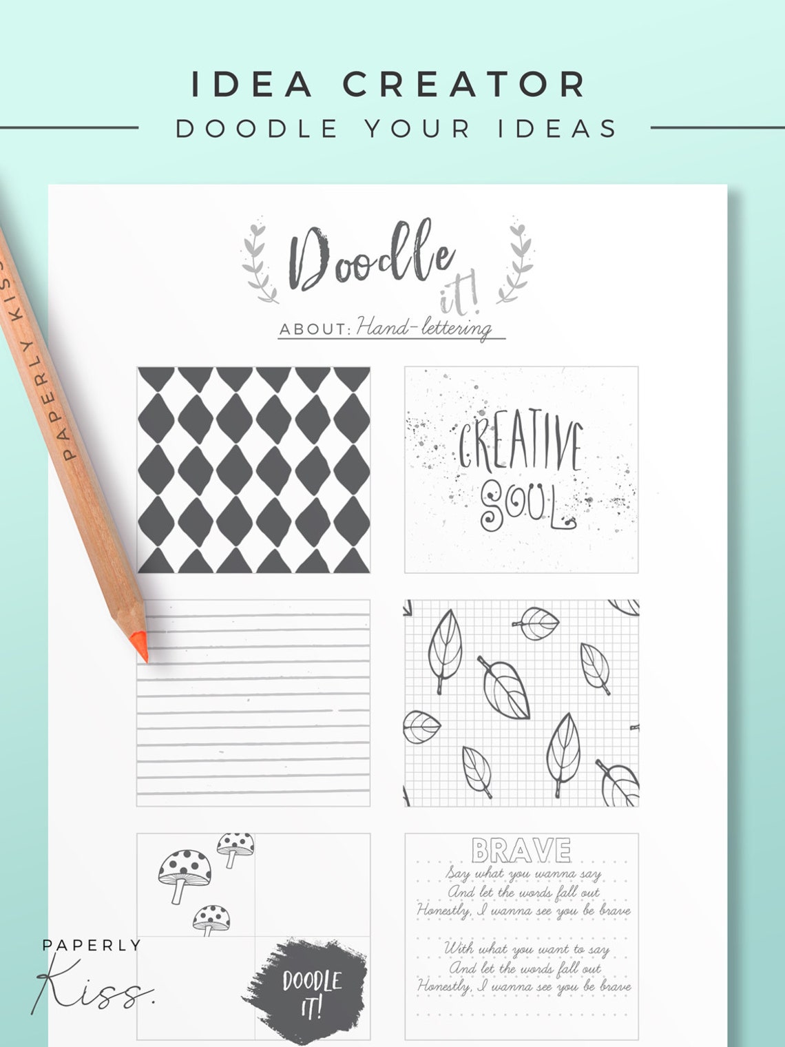 Idea Planner, Printable Planner Inserts, Productivity Organizer ...