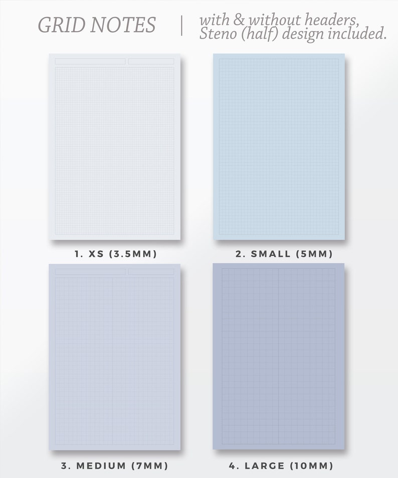 WINTER BLUE Digital Note Template Neutral GoodNotes Template Digital Notebook iPad Notepad Tablet Study Journal Aesthetic Notebook image 4