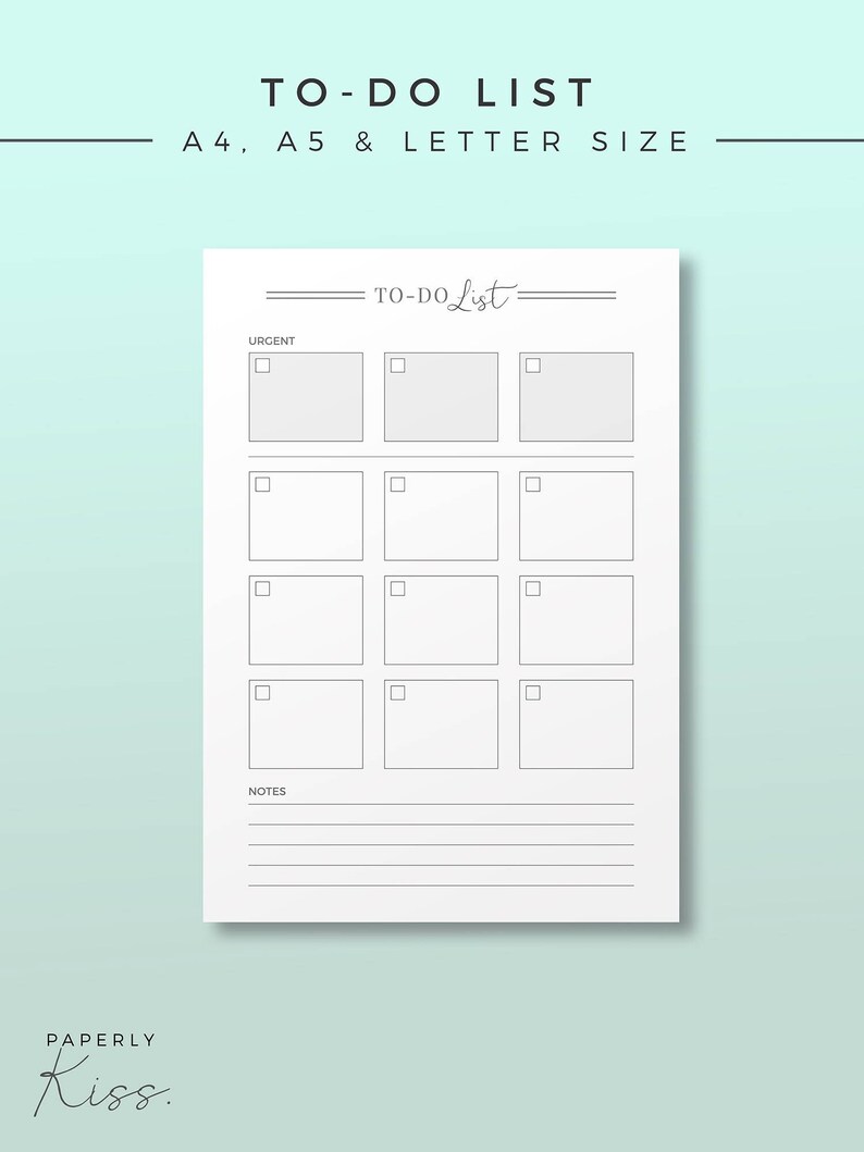 To do list, Printable Planner Inserts, Productivity To do Notes, Minimal To-do Log, Printable Planner Page, Daily Productivity Idea Notepad zdjęcie 1