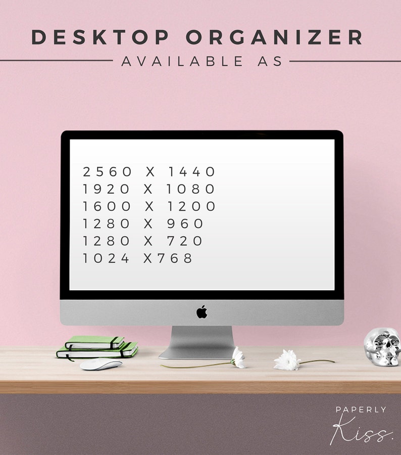 Desktop Organizer Business Workflow Wallpaper Digital Etsy
