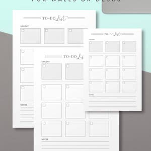 To do list, Printable Planner Inserts, Productivity To do Notes, Minimal To-do Log, Printable Planner Page, Daily Productivity Idea Notepad zdjęcie 2