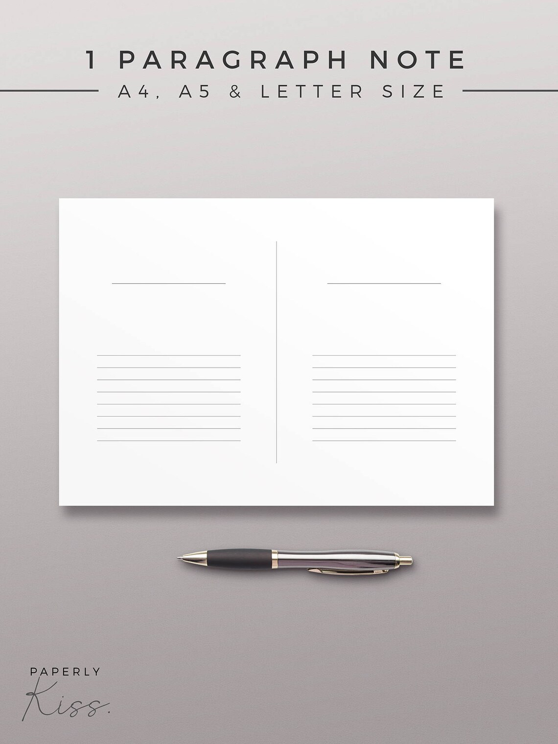 1 Paragraph Note, Printable Planner Inserts, Daily Diary Agenda, Modern ...