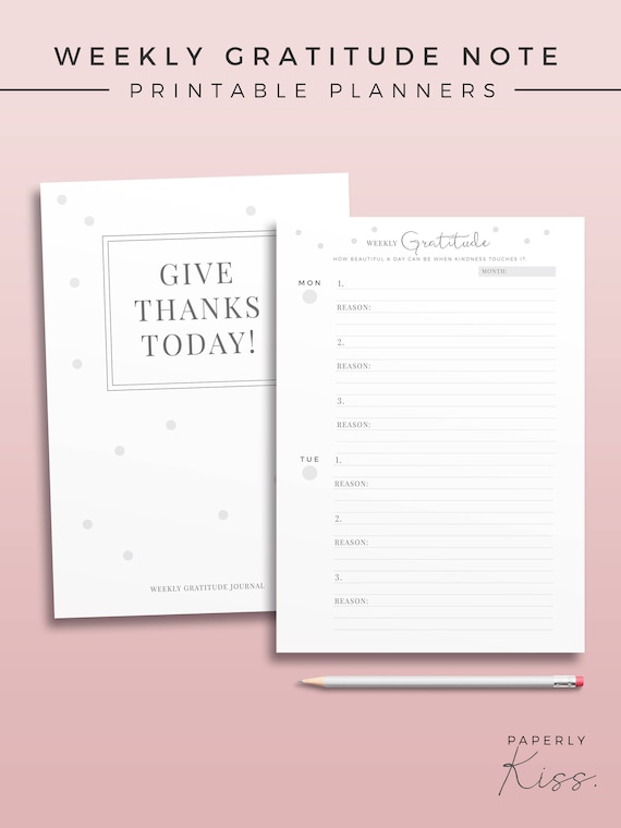 Weekly Gratitude Note Printable Planner Inserts Lifestyle Planner Positive Life Diary Printable Planner Pages Gratitude Journal Note Weekly Gratitude Note Printable Planner Inserts Lifestyle Planner Positive Life Diary Printable Planner Pages Gratitude Journal Note