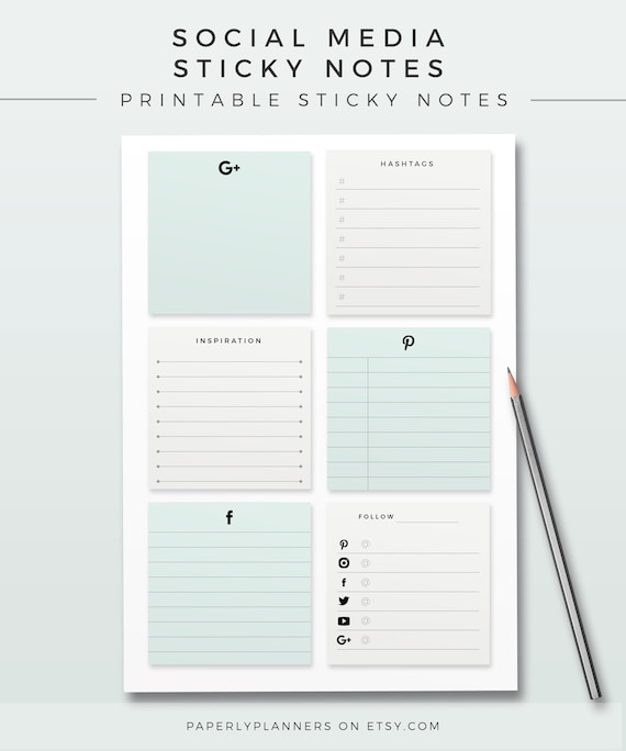 Virtual Sticky Notes, Free Template