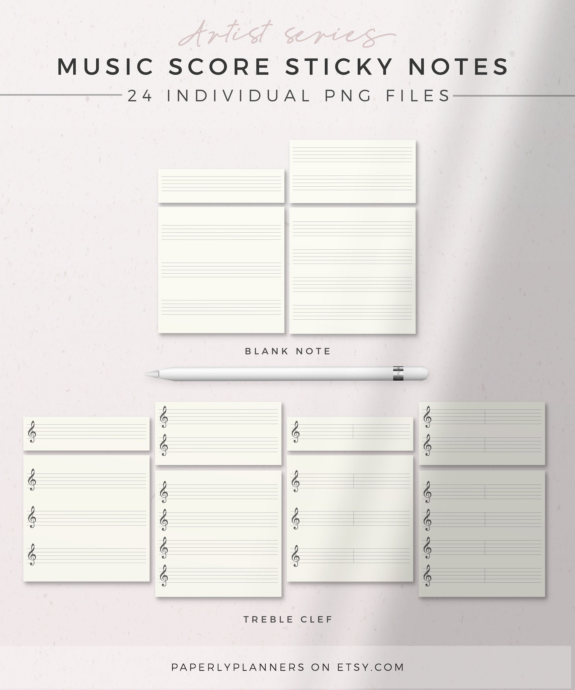 Music Themed Sticky Notes 6 Pack Music Themed Sticky Note,Black White ...