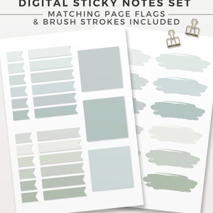 HERB GREEN Digital Sticky Notes Goodnotes Sticker Book Edition Neutral Sticky Notes, iPad Sticky Notes, GoodNotes Stickers, Notability image 5
