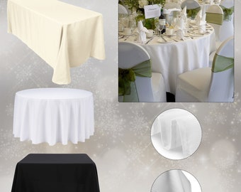 Premium Polyester Table Cloth Table Cover Protector for Living Room Dining Table Decoration Wedding Festive Parties Events Home Table Decor