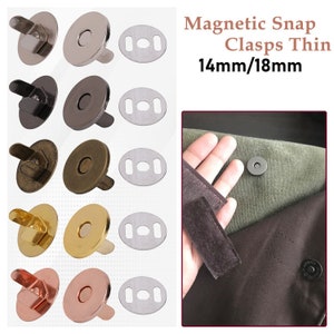 4/8Pcs Magnetic Snaps Buttons, Plum Magnetic Snap Closures For Purses Bags  Clothes Handbags Scrapbooking, Magnetic Purse Closure Fasteners, Sewing On  Magnetic Snaps For DIY Craft (18mm)