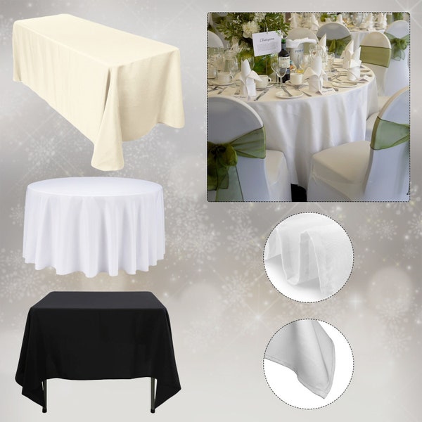 Premium Polyester Table Cloth Table Cover Protector for Living Room Dining Table Decoration Wedding Festive Parties Events Home Table Decor