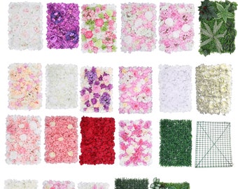 Nuovo bellissimo pannello di fiori artificiali di design per la decorazione della parete - Pannello a parete di ortensie - 12 pezzi