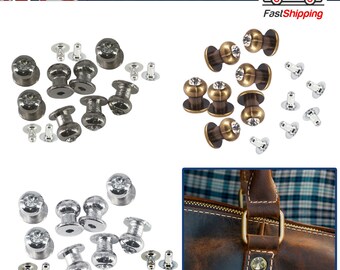 Diamante Chicago Knob Crystal Studs Belts Leathercrafts Bags Décor Screw Rivets