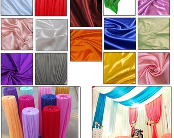 1 5m X 10m Ice Silk Fabric Backdrop Swag Curtains For Wedding Etsy