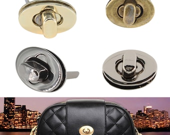 Twist Turn Locks Oval Shape for Ladies Purses and Women Bags Closure Handbag Clasp Turn Twist Buckles Assorted Size for DIY Backpack