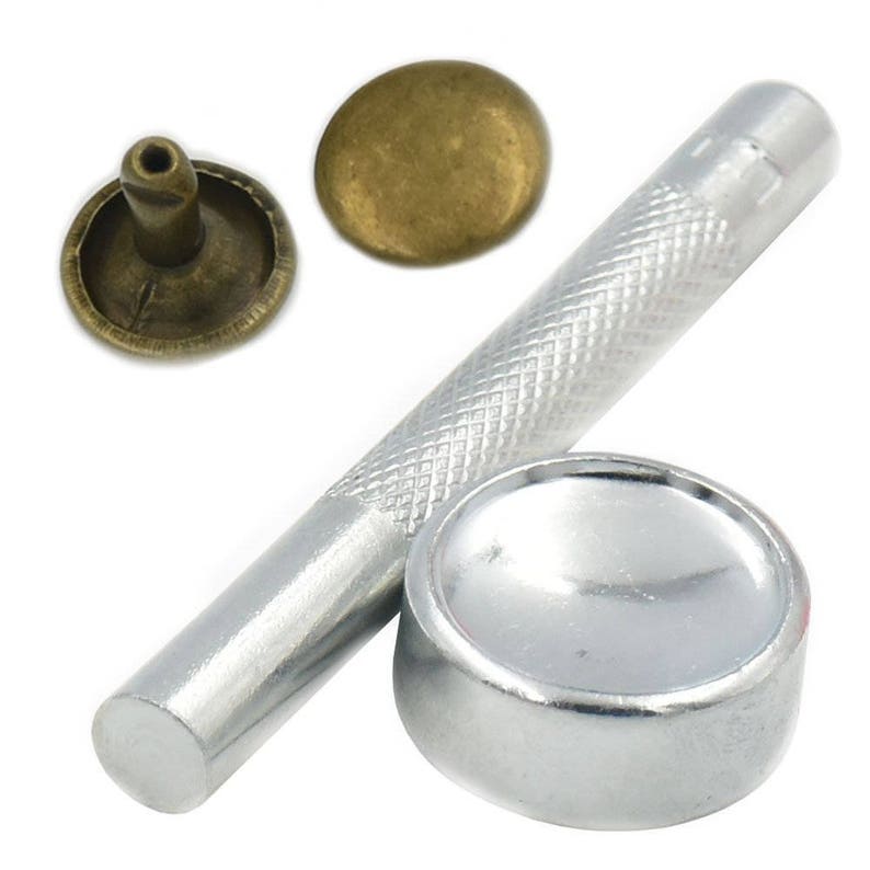 100 Pcs 15mm Double Cap Tubular Rivets Rivet Setting Hand Etsy