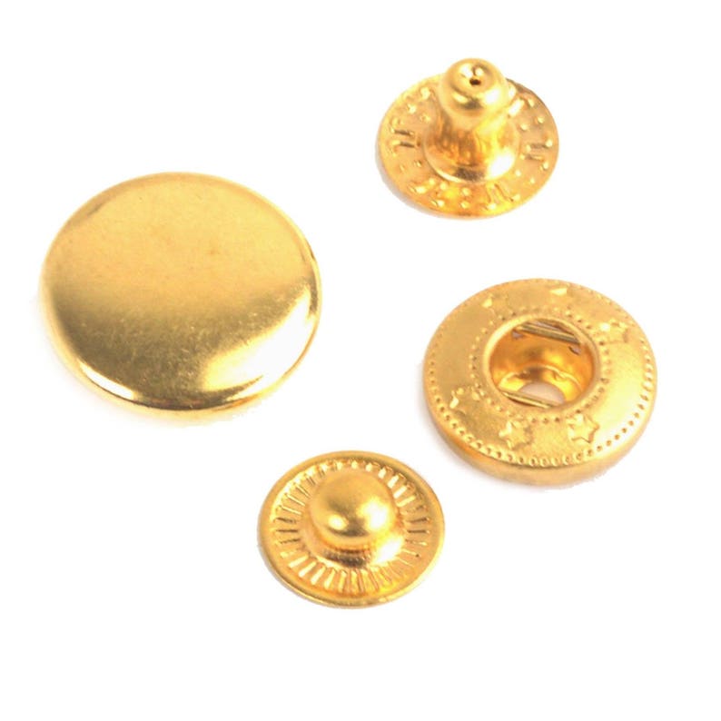 12.5mm Gold Press Studs S Spring Popper Press Snap Fasteners | Etsy