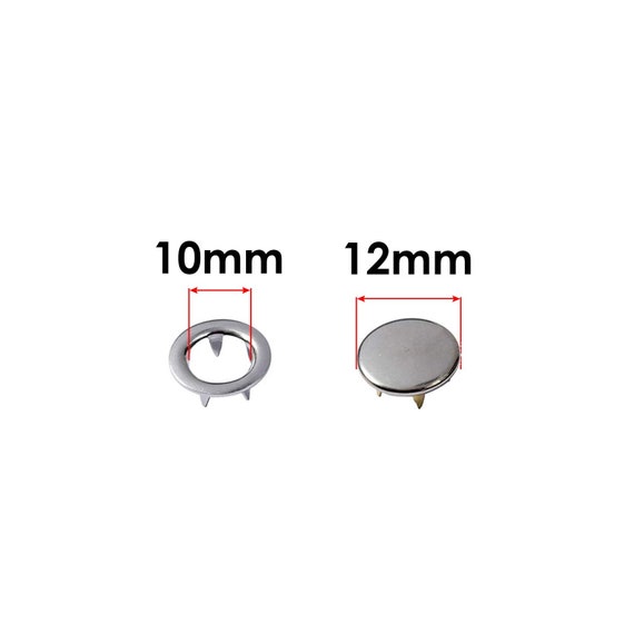 10mm Jersey Caps Press Studs Snap Fasteners Popper Nickle Free Coat Canvas Tent