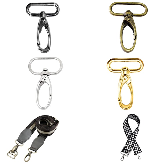 Pet Collars and Bag Accessory 20mm, Bronze, 2pcs Fastener Strap Backpack Trimming Shop Lobster Claw Clasp Trigger Clip Swivel Hook with Keyring for Webbing Strap