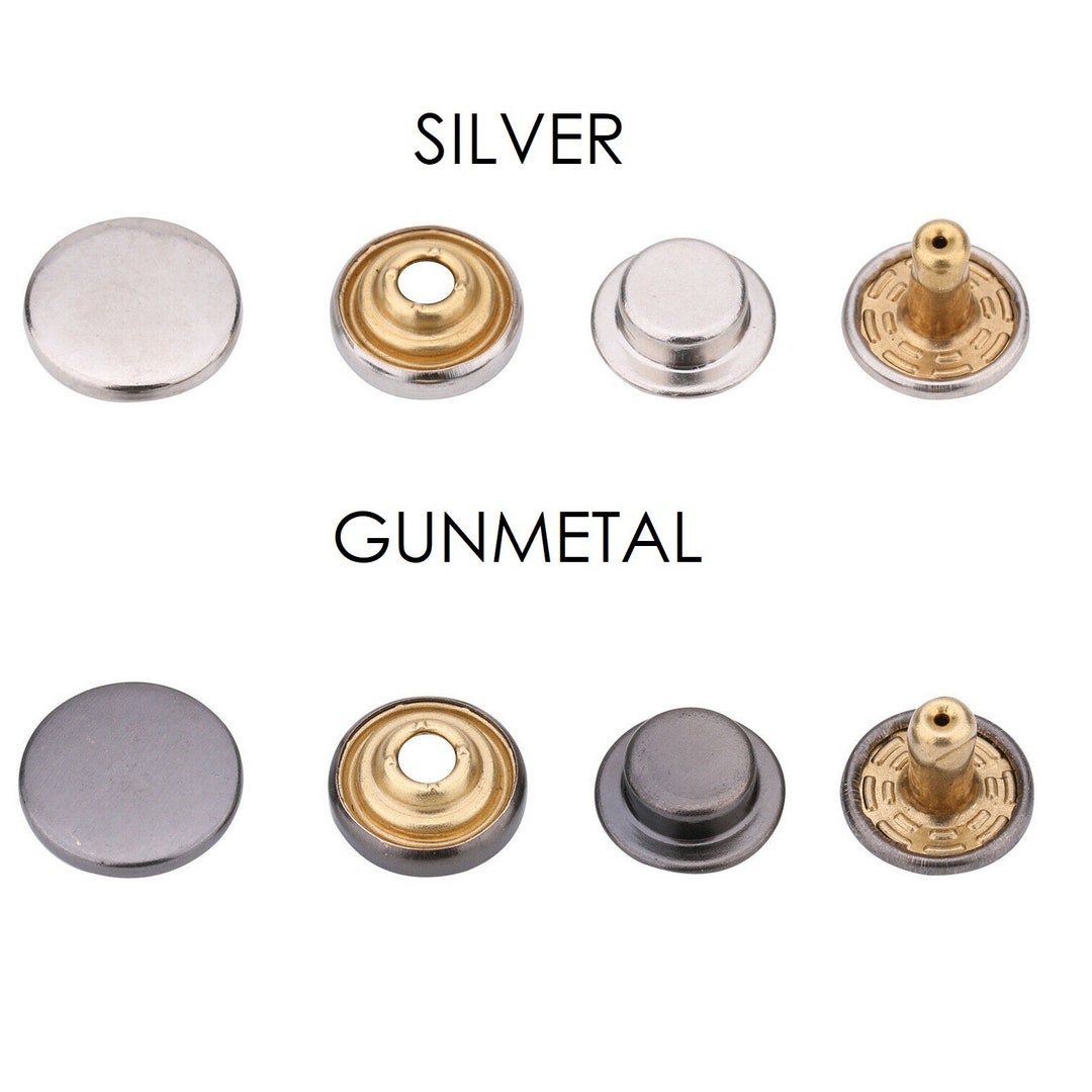 12.5mm Double Sided Brass Press Studs 4 Part Rust Proof & Etsy UK