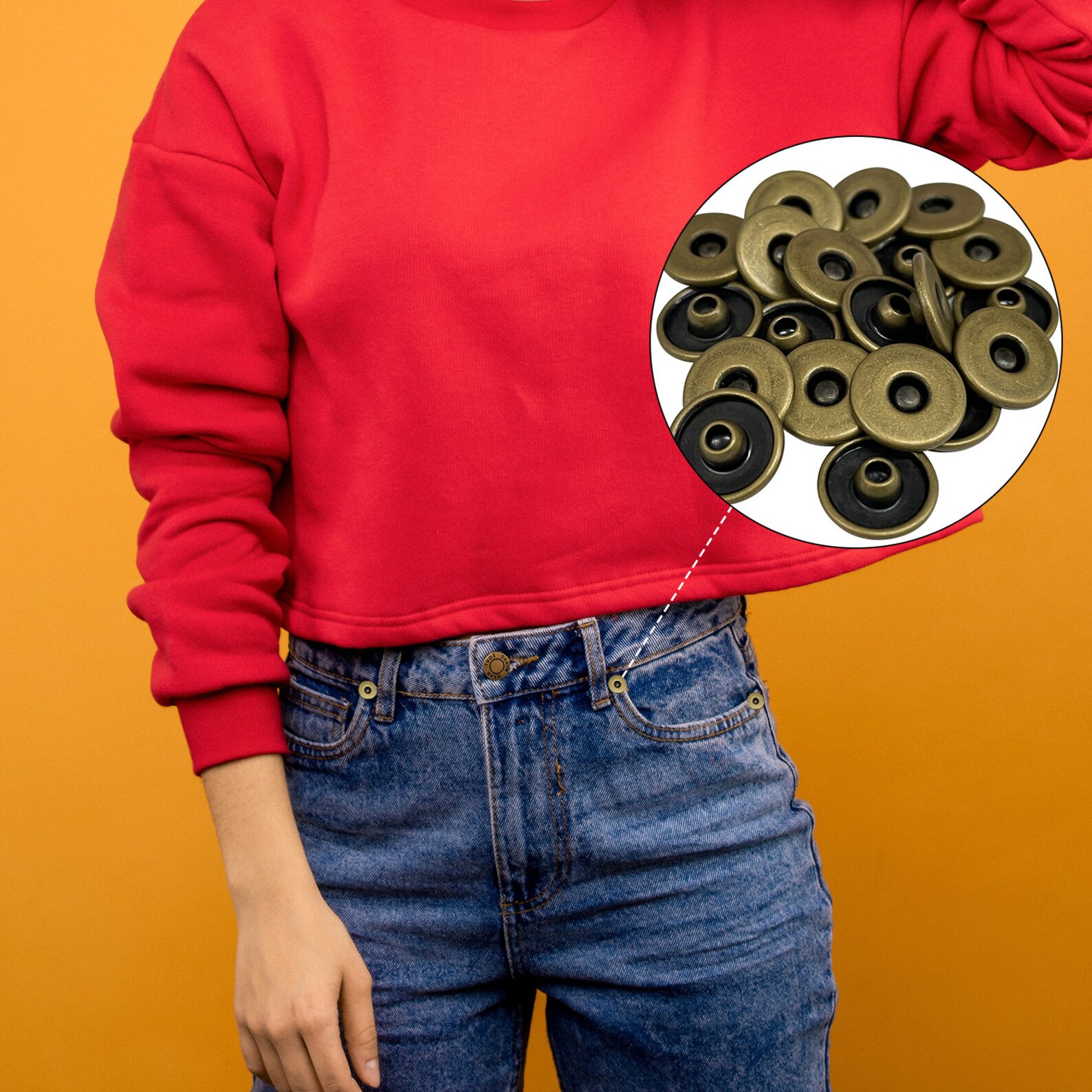 Bronze Denim Rivets Fastener 11.5mm Stud Buttons Jeans Etsy