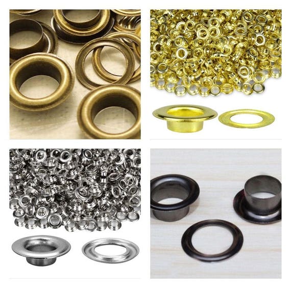 6mm Black Matt Eyelets Grommet with Washers for Bags Belts Leather Craft Banners