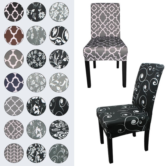 Dining Chair Covers Floral Printed Slipcover Seat Cover Wedding Party Decor S 