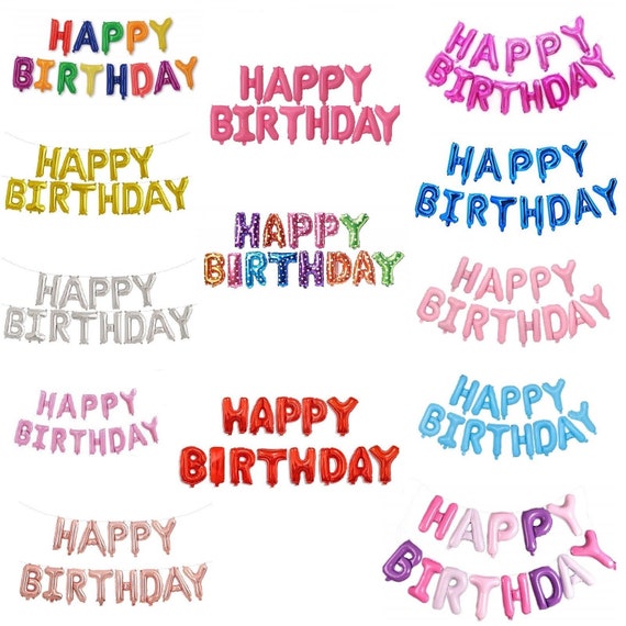 Feliz Cumpleaños Fiesta Decoración Rosa Chica 16/" Reino Unido Globos De Papel De Aluminio Letras 13 un