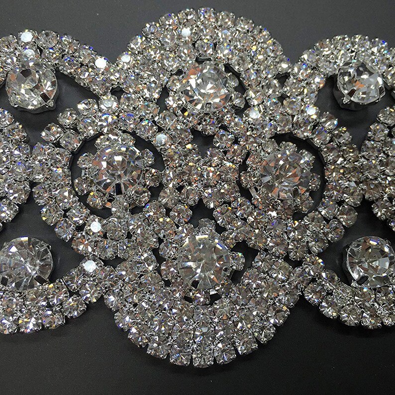 180mm X 60mm Diamante Rhinestones Sew on Motif Crystals Patch Etsy