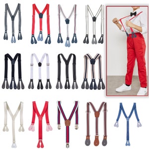 Clip-on braces  Suspenders for women, Fashion, Cafe uniform