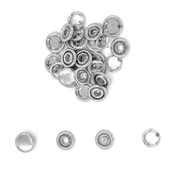 9.5mm Jersey Cap Snap Poppers Fasteners Brass Prong Ring Press Studs for Sewing Clothing, Baby Bib, Clips, Kidswear, DIY Crafts Projects