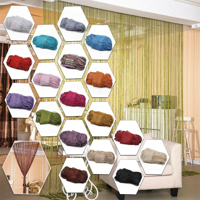 Glitter String Curtain Panels Door Fly Screen Room Divider Voile Net Curtains , door curtain fly, bead curtains 