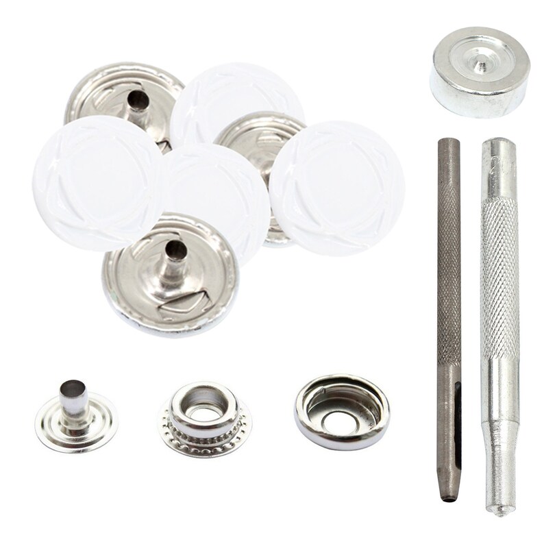 4 Part 15mm Large Press Studs 3 Part Hand Fixing Tool for DIY Etsy UK