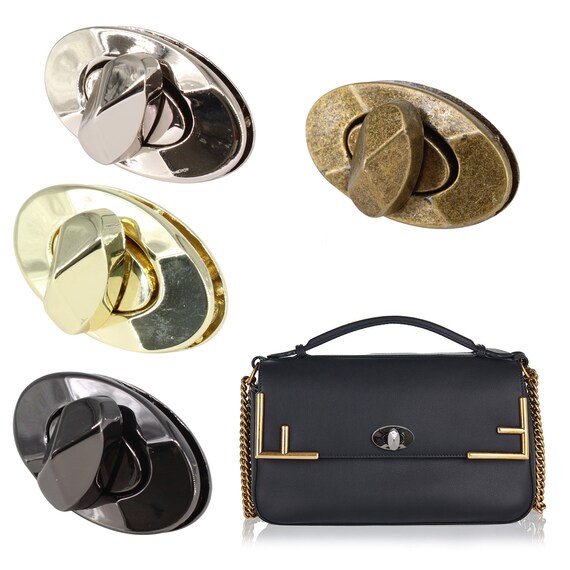 Trimming Shop Oval Shape Twist and Turn Lock Gold Clasp Lock Closures for Bag closer Handbags DIY Projects 21mm x 37mm Clutches Bags Purse 1pc Trimming Shop Oval Shape Twist and Turn Lock Gold Clasp Lock Closures for Bag closer Handbags DIY Projects 21mm x 37mm Clutches Bags Purse 1pc