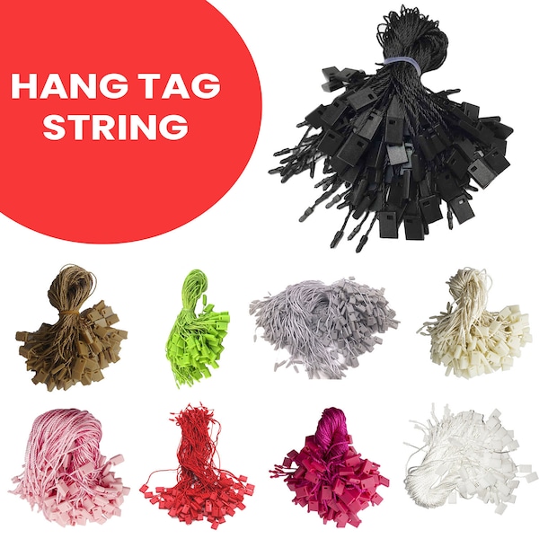 Nylon String Hang Tag - Hang Tags Attachment - Hang Tag String - Loop Fasteners - Hook Ties - Square Lock String For Clothes, Jewelry