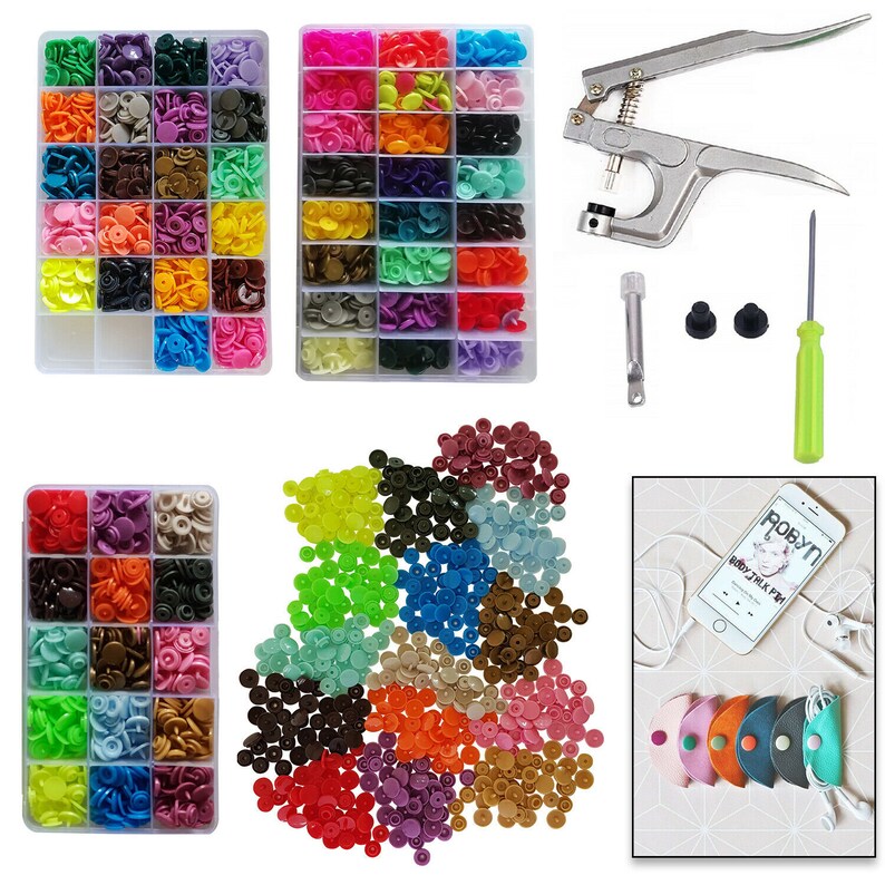 Plastic Snaps Buttons Fasteners With Plier Tool for Sewing Etsy UK