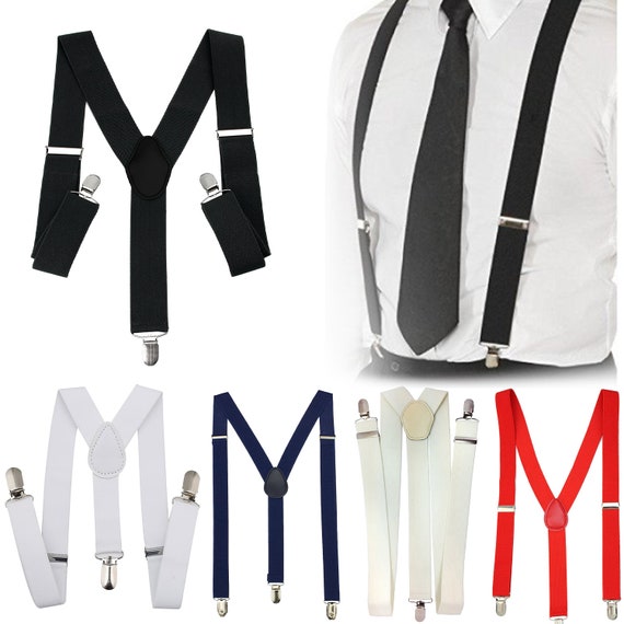MENS QUALITY Braces Wide & Heavy Duty Suspenders Adjustable 4 Patterns BRACES MENS QUALITY Braces Wide & Heavy Duty Suspenders Adjustable 4 Patterns BRACES