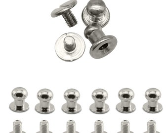 Trimming Shop 8mm Screw Back Chicago Rivets Sam Browne Studs Round Head  Hand Pressed Rivet for DIY Leathercrafts, Clothing Repair, Embellishment