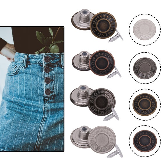 Jeans Buttons Hammer on Denim Replacement DIY for Leather Jacket