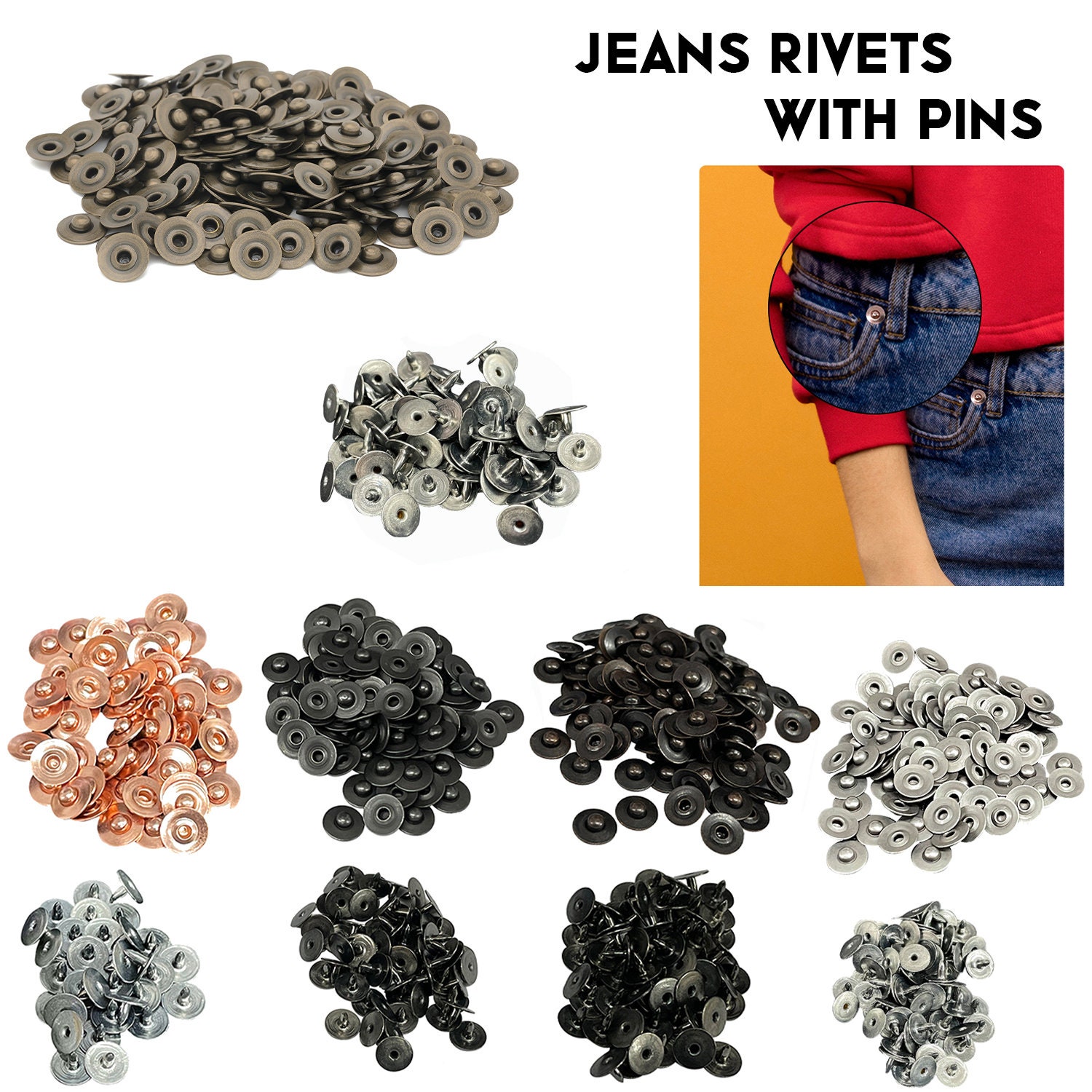 Extensions of Jeans Pants or Skirts With Adjustable Buttons, 