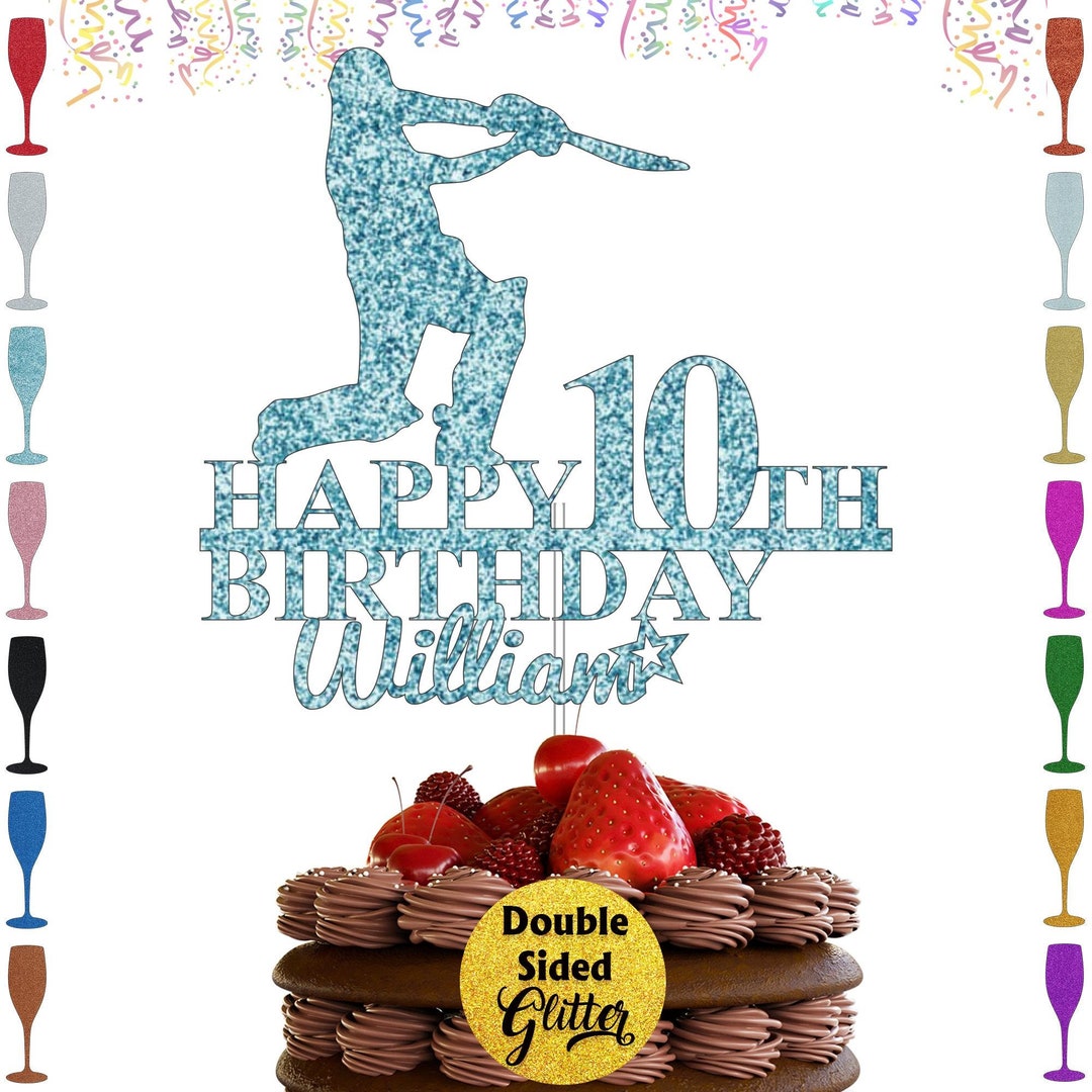Personalised Cricket Cake Topper Perfect for Celebrating Your Etsy