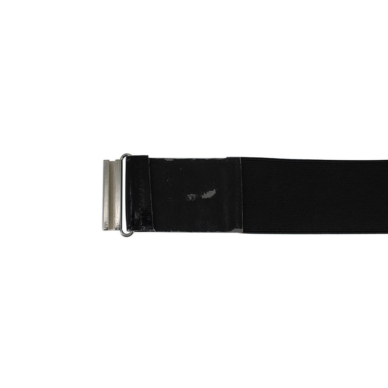 50mm Wide Women/'s Black Waist Belt Ladies Stretch Waistband Clipon Clasp Silver Buckle for Western Outfits Casual or Formal Dresses Gowns