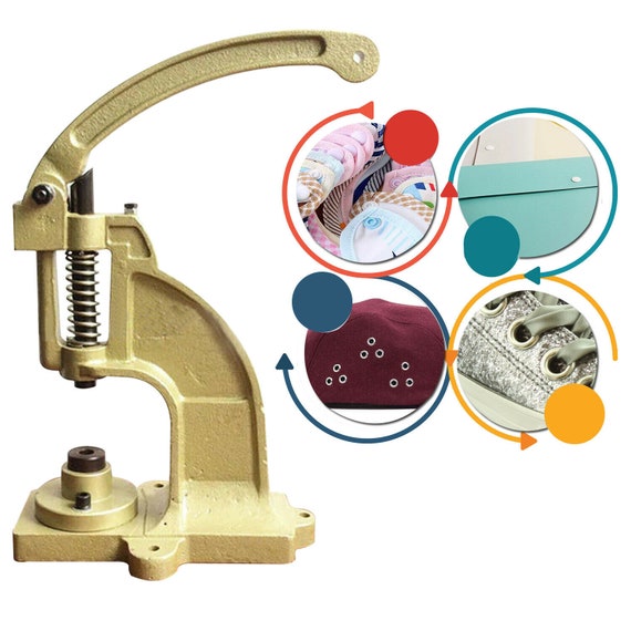 Hand Press Machine DK98 for Eyelets Fixing Kam Snaps Buttons DIY Leather Craft 